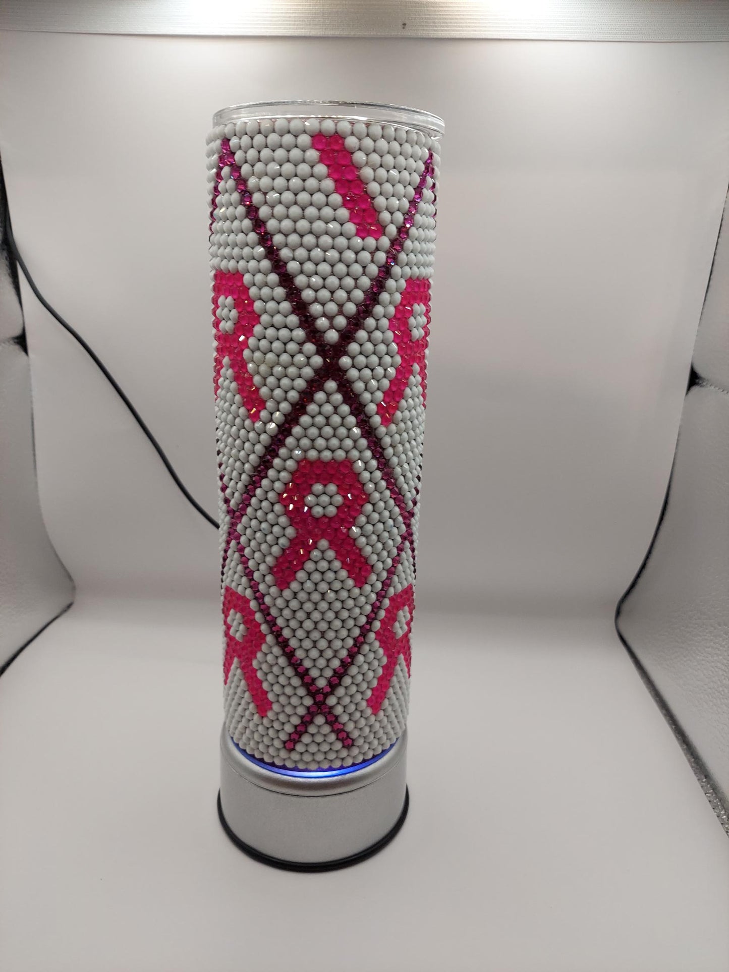 Rhinestone Breast Cancer Tumbler