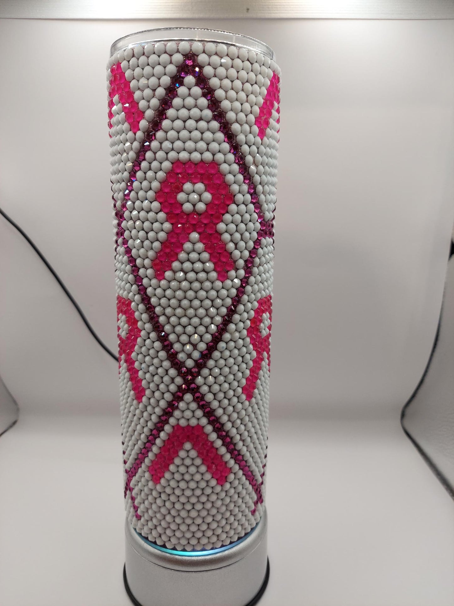 Rhinestone Breast Cancer Tumbler
