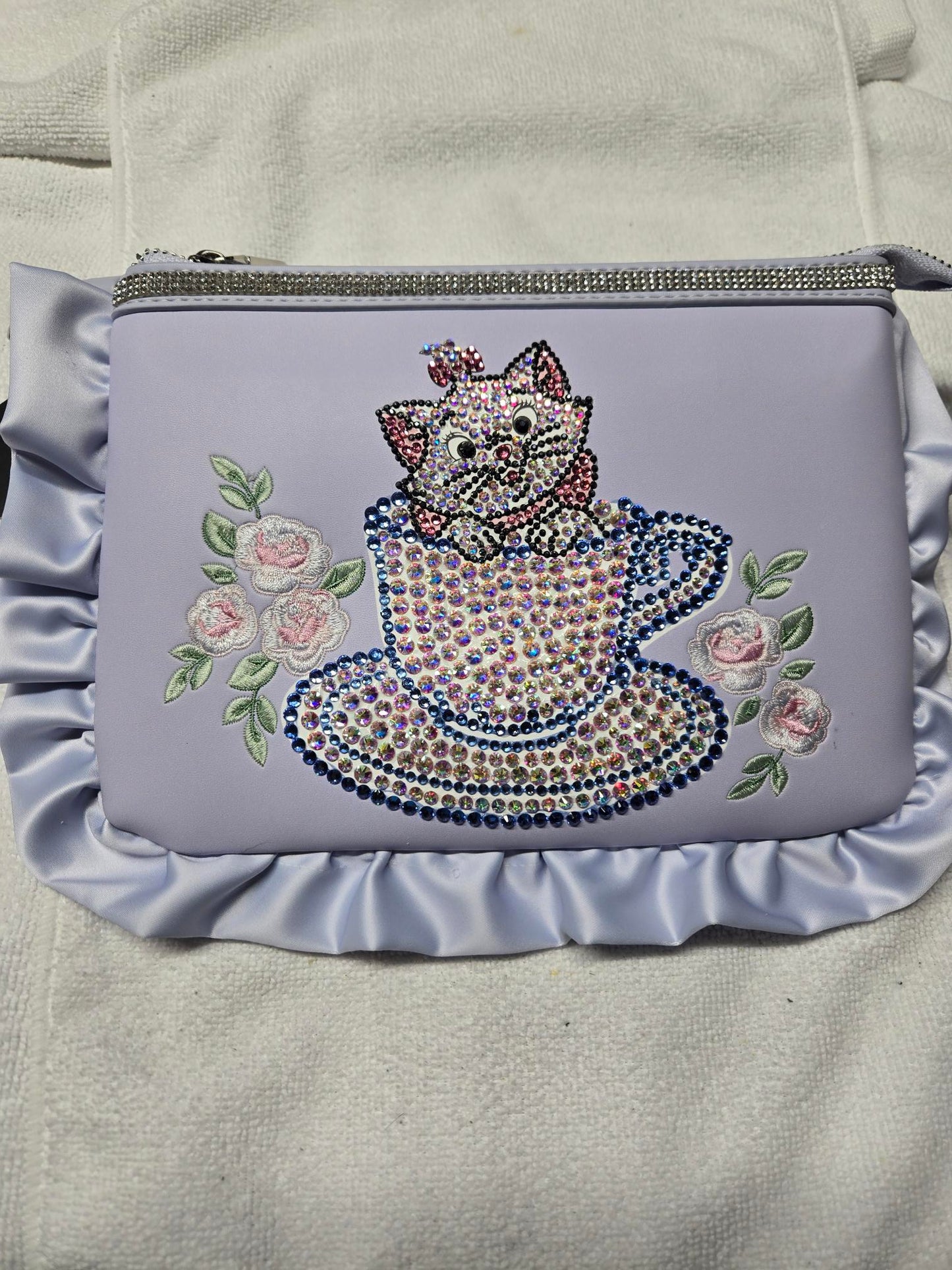 Aristrocat Marie Bling Ruffle Wristlet Pouch