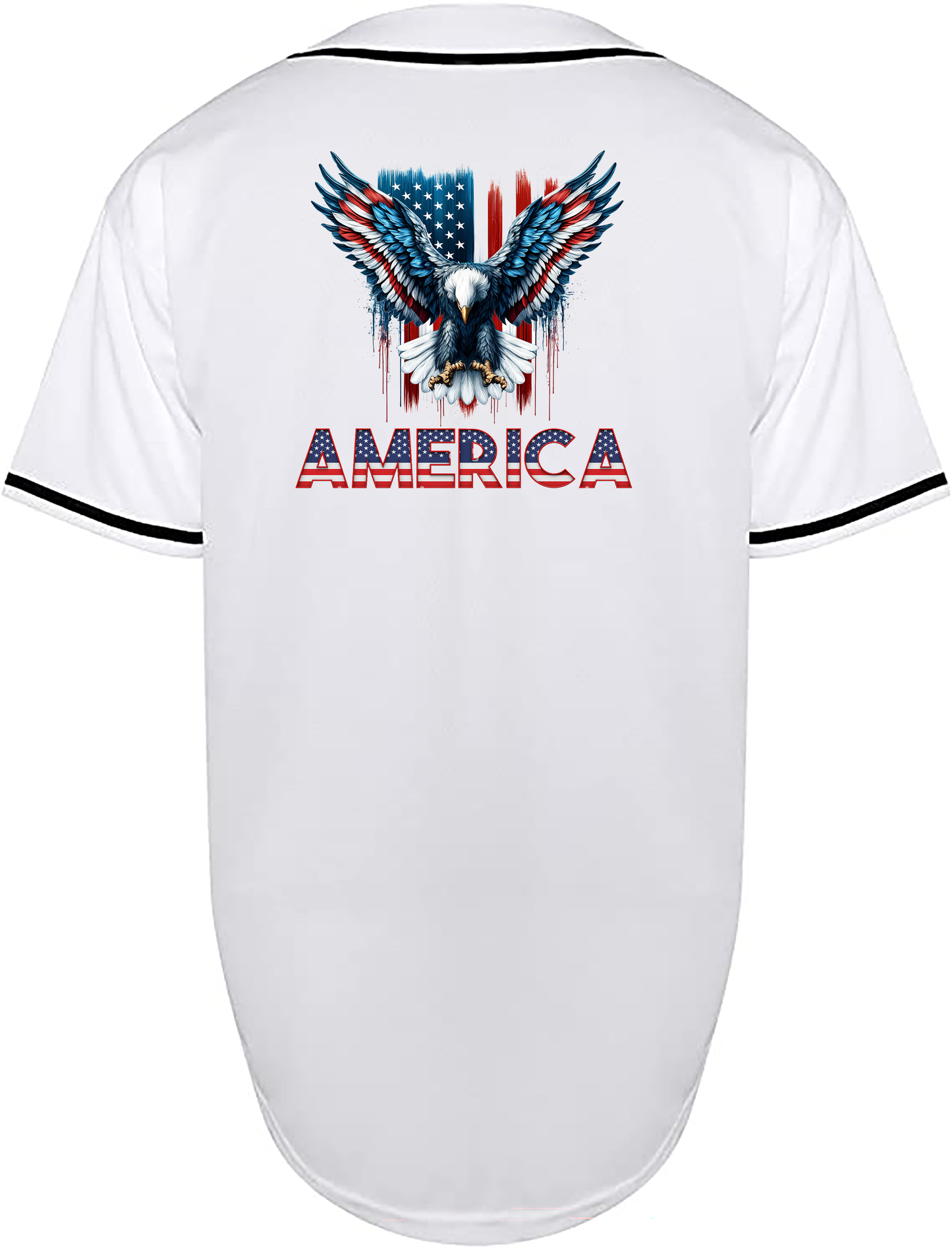 American Flag with Eagle Jersey with pocket logo