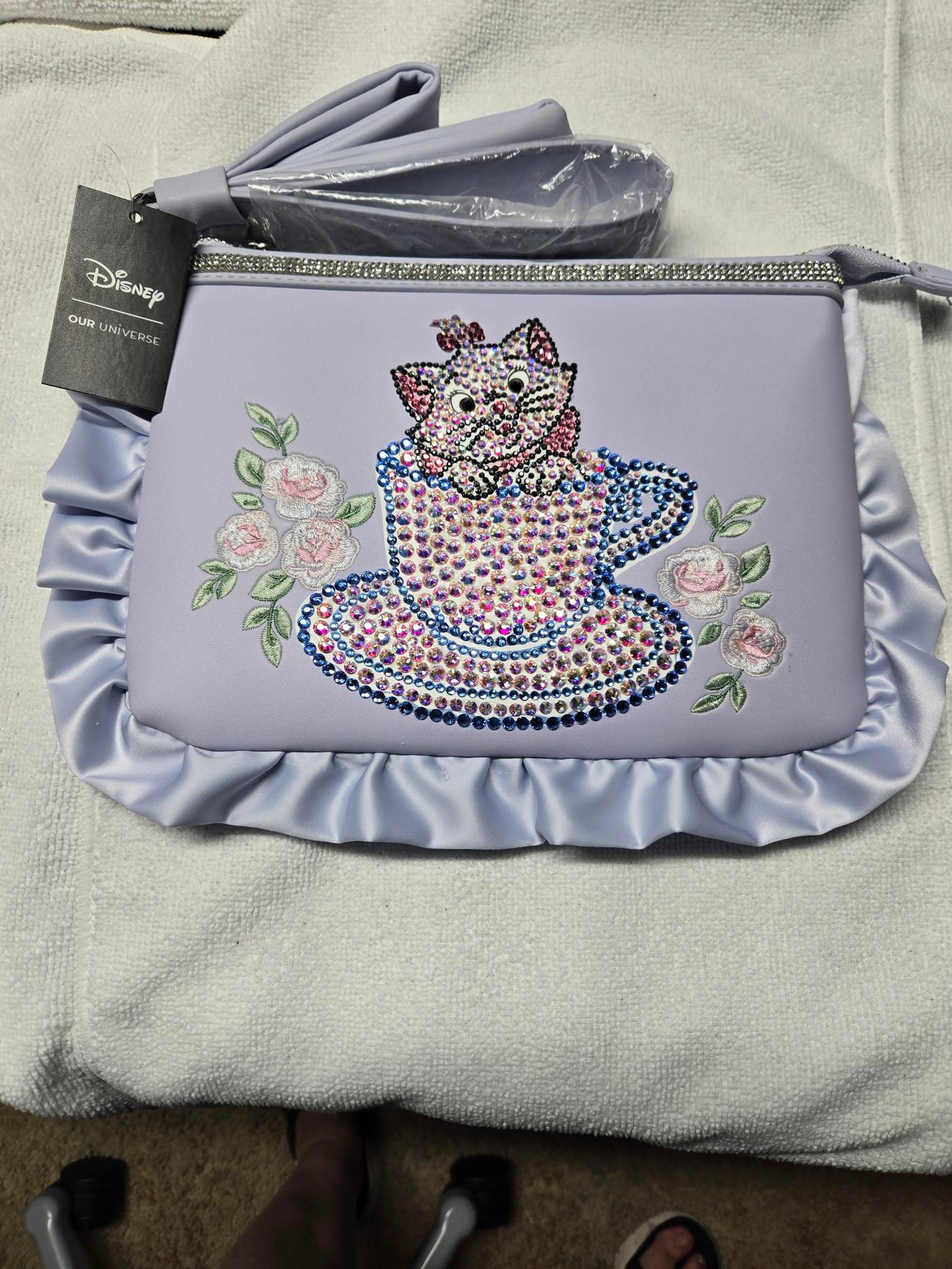 Aristrocat Marie Bling Ruffle Wristlet Pouch
