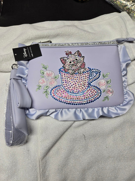 Aristrocat Marie Bling Ruffle Wristlet Pouch