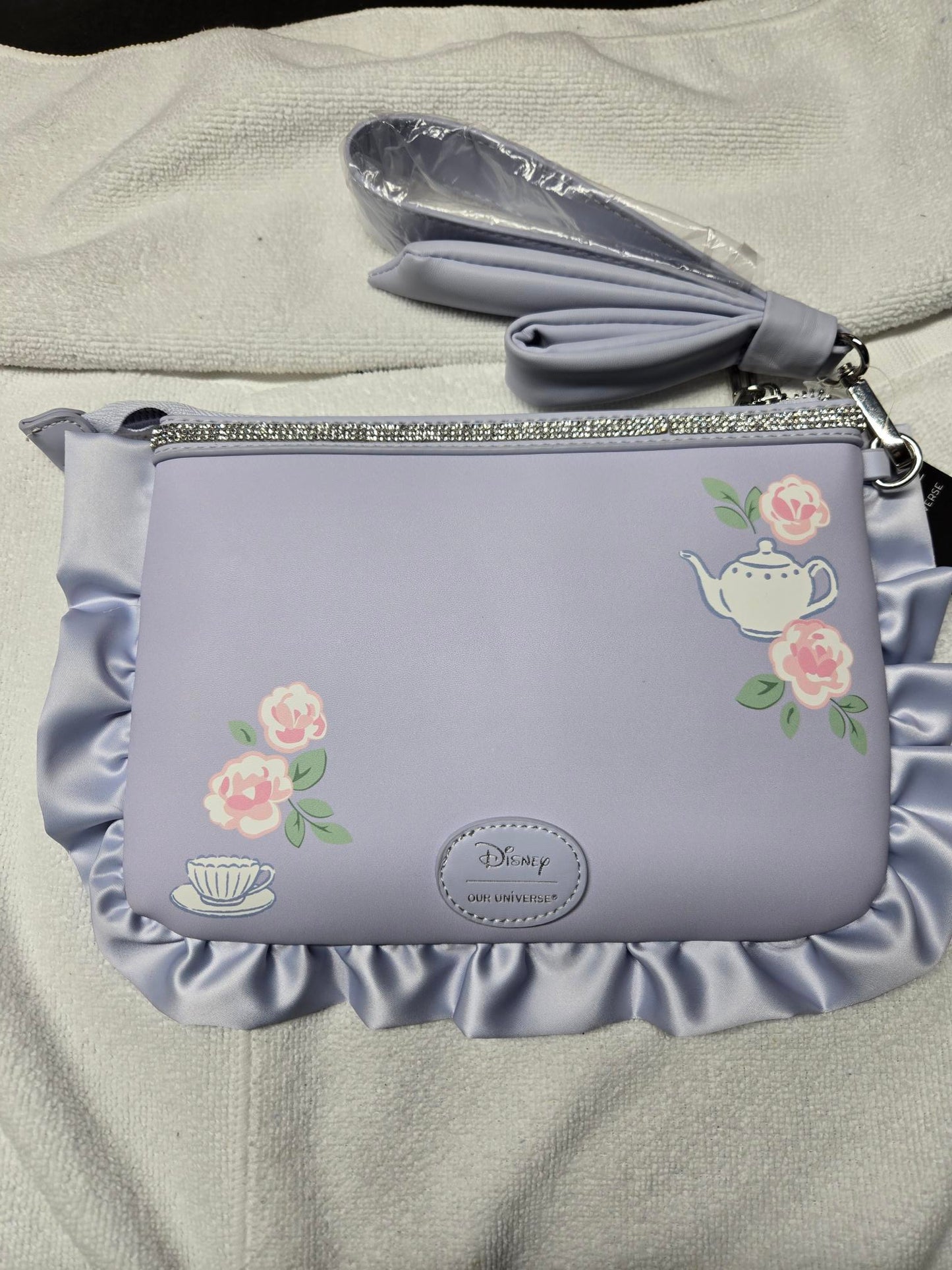 Aristrocat Marie Bling Ruffle Wristlet Pouch