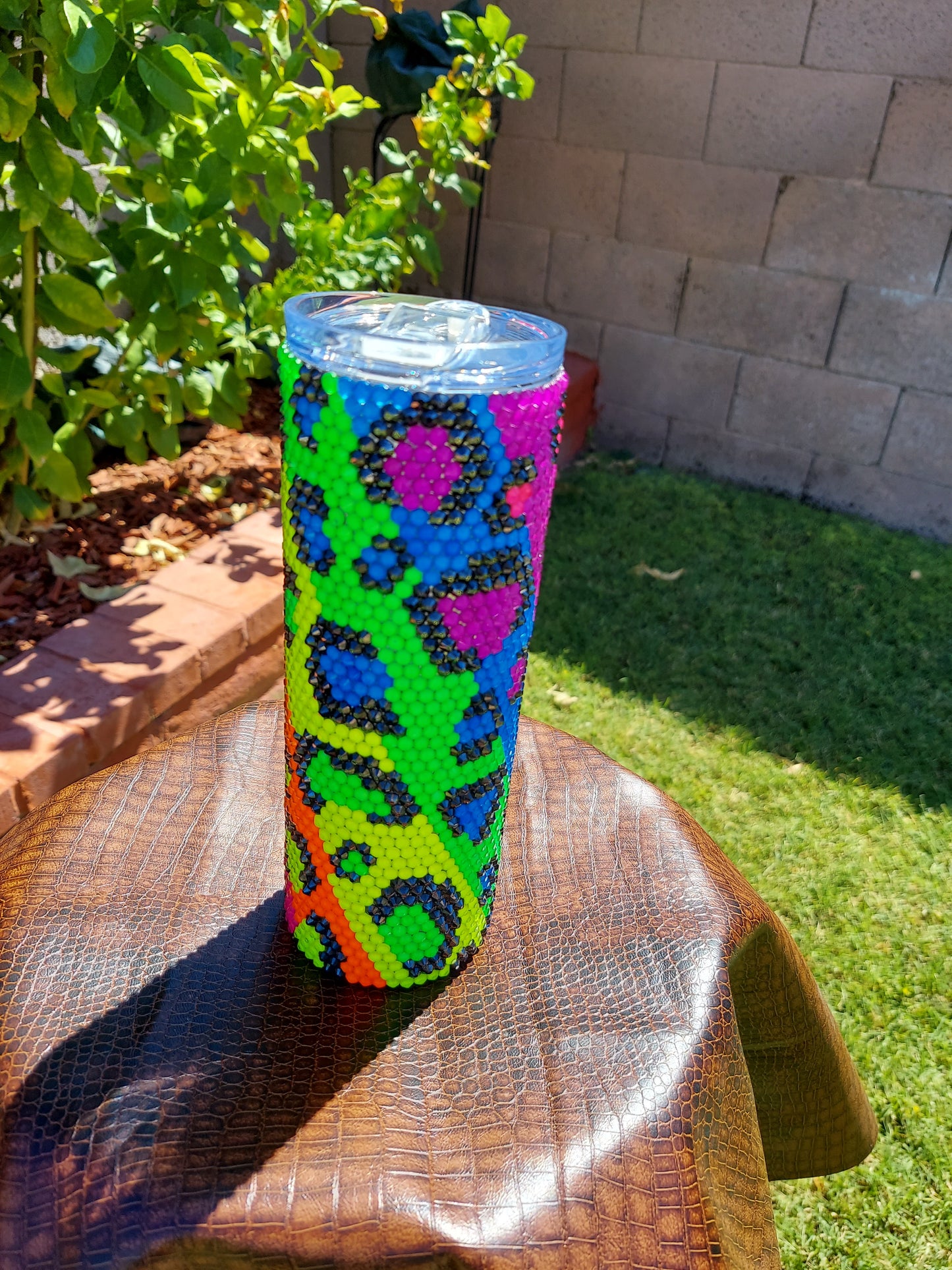 Rainbow Leopard Print Tumbler