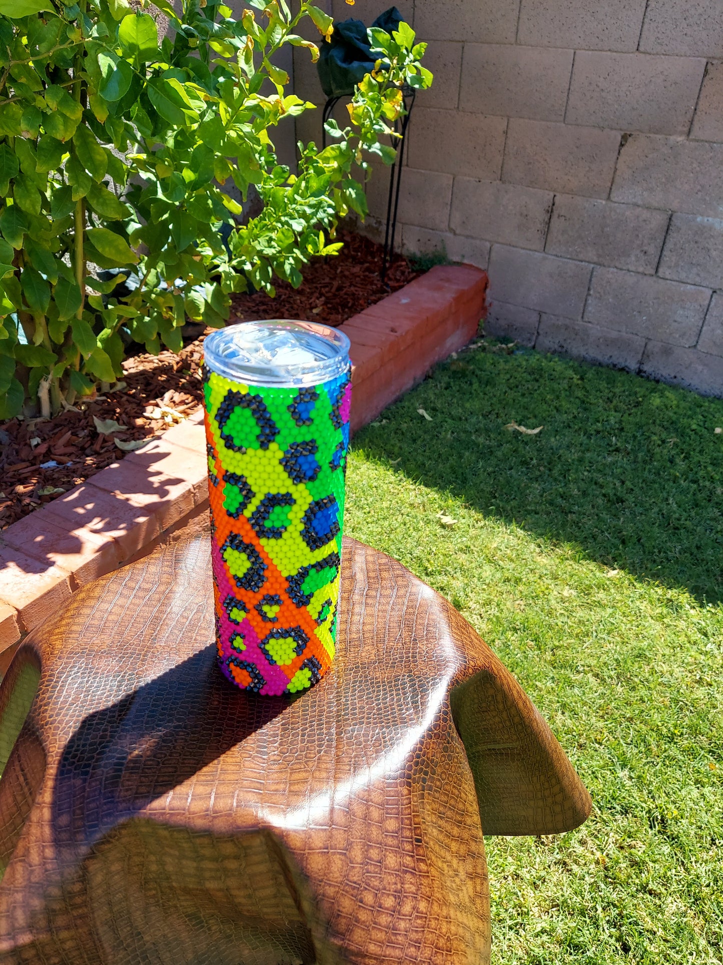 Rainbow Leopard Print Tumbler