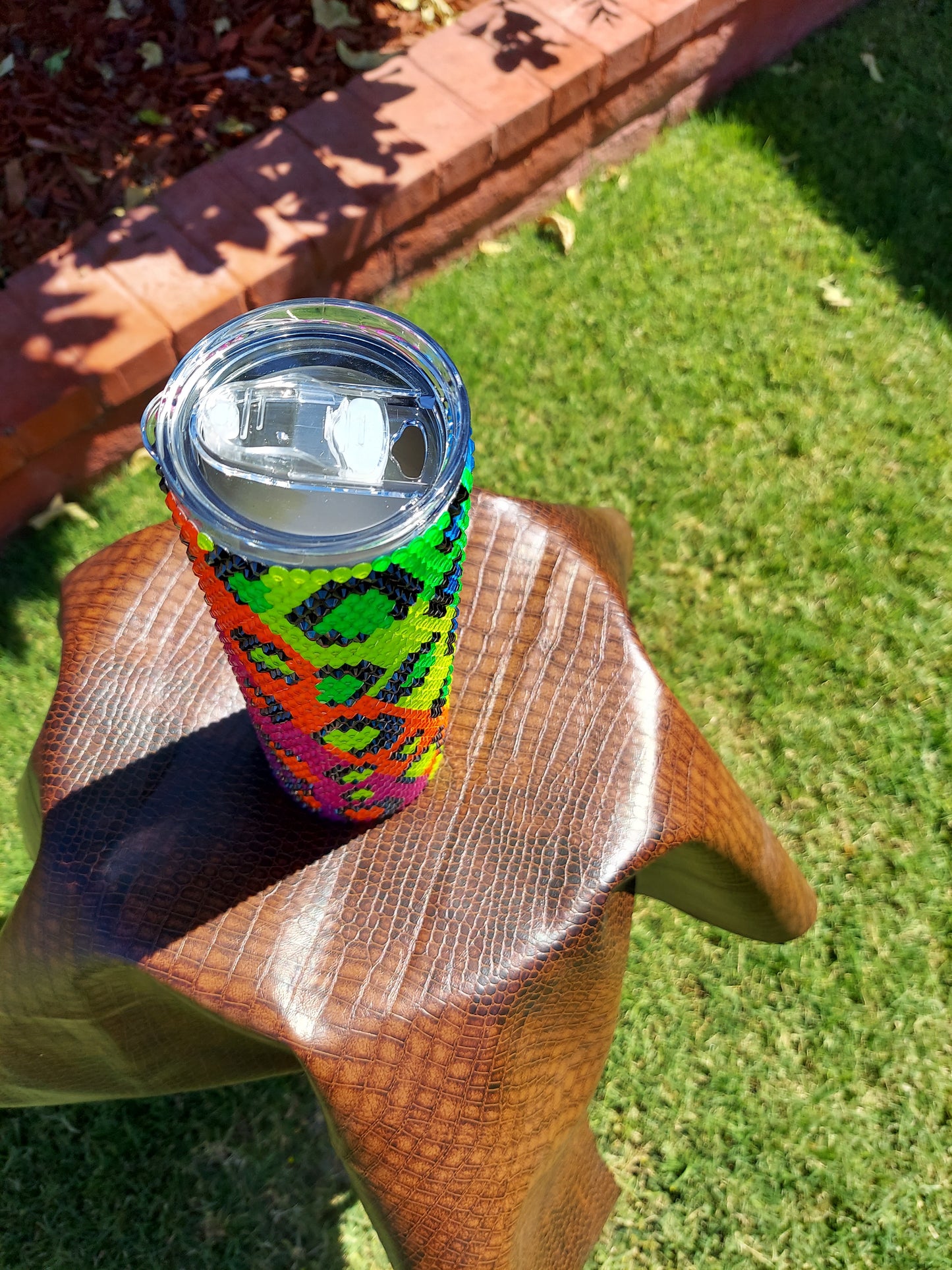 Rainbow Leopard Print Tumbler