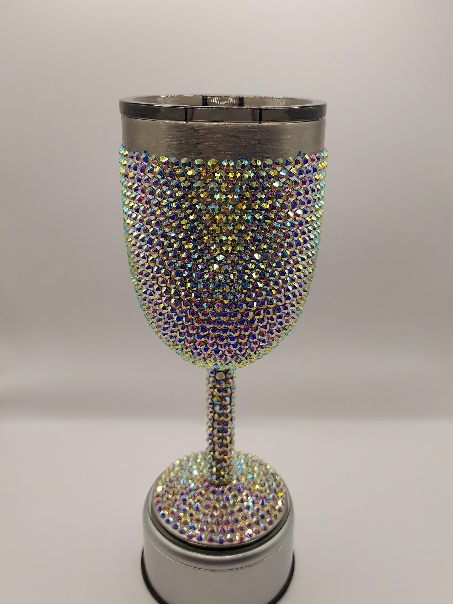 10oz Rhinestone Wine Glass