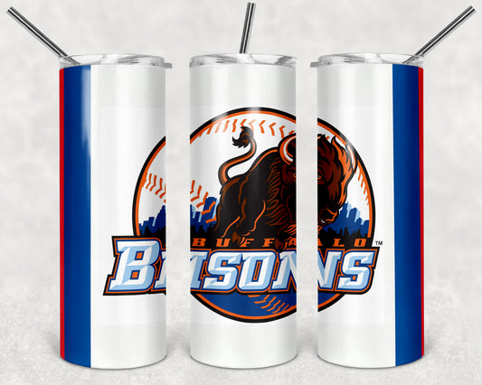 Buffalo Bison Baseball Tumbler